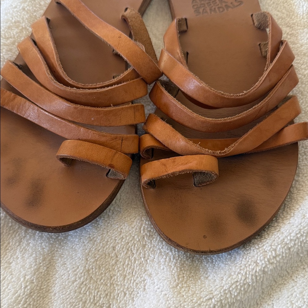 Ancient Greek Sandals Women's Brown Strappy Sandals - Picture 3 of 5